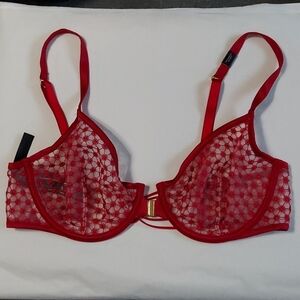 Victoria's Secret Unlined Red Bra 34D